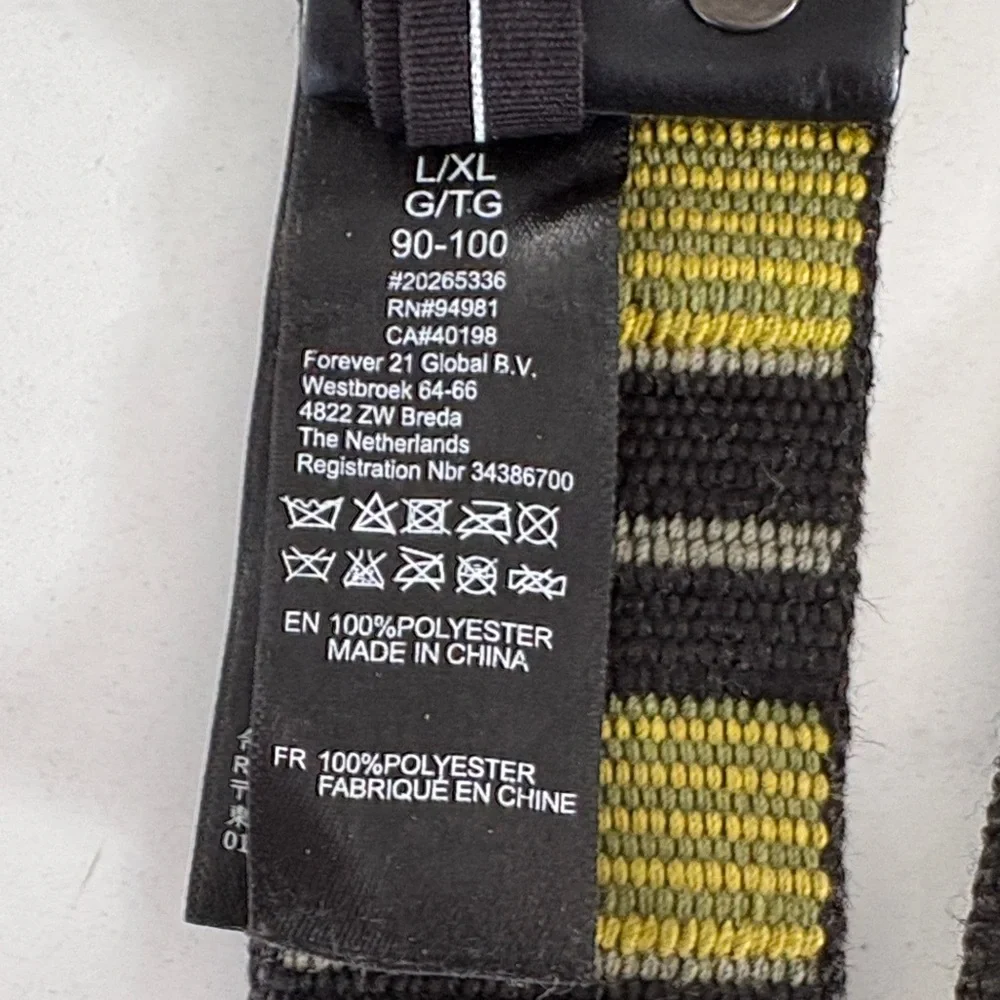 21MEN Striped Fabric Belt Men’s‎ L/XL
